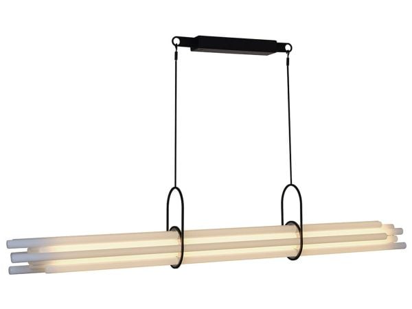 NL 12 Pendant, Linear, Horizontal, Frosted Glass Tubes, LED, 2200K, IP20