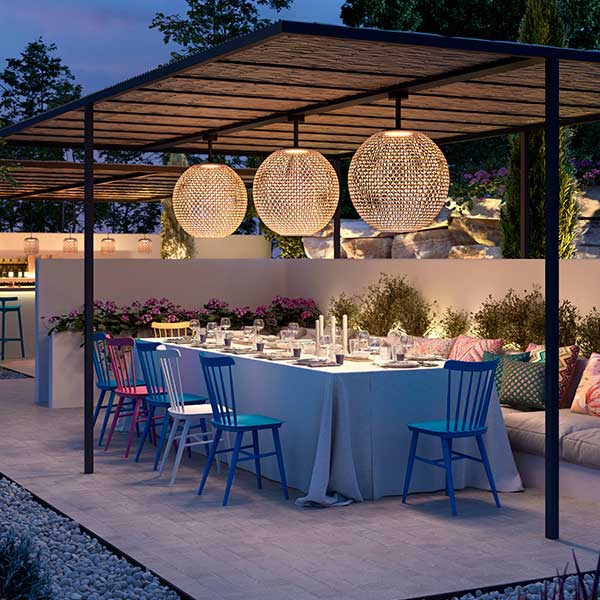 Nans Pendant, Sphere, 80 cm, Brown, LED, 14W, Triac Dim, IP54