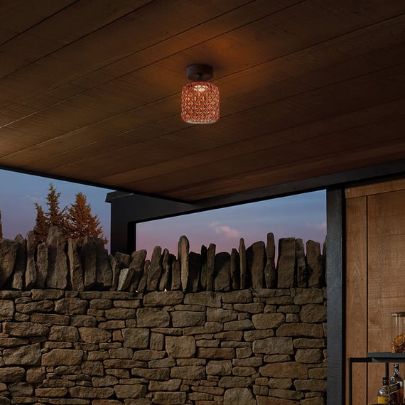 Nans Ceiling, 31, Red, LED, 9.5W, Triac Dim, IP54