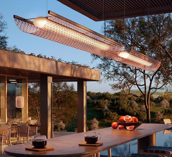 Nans Pendant, Linear, Brown, LED, 44W, Triac Dim, IP54