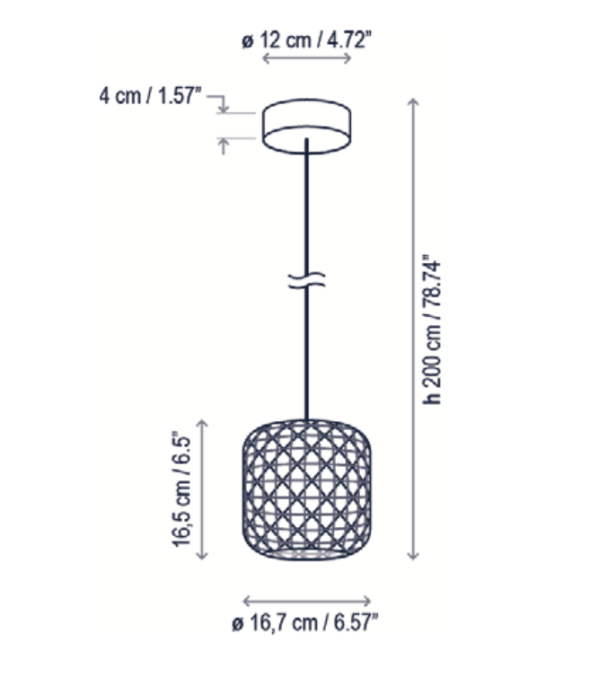 Nans Pendant, 16, Brown, LED, 8W, Triac Dim, IP54