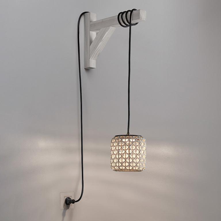 Nans Pendant, 16, Beige, LED, 8W, Plugs In, IP54