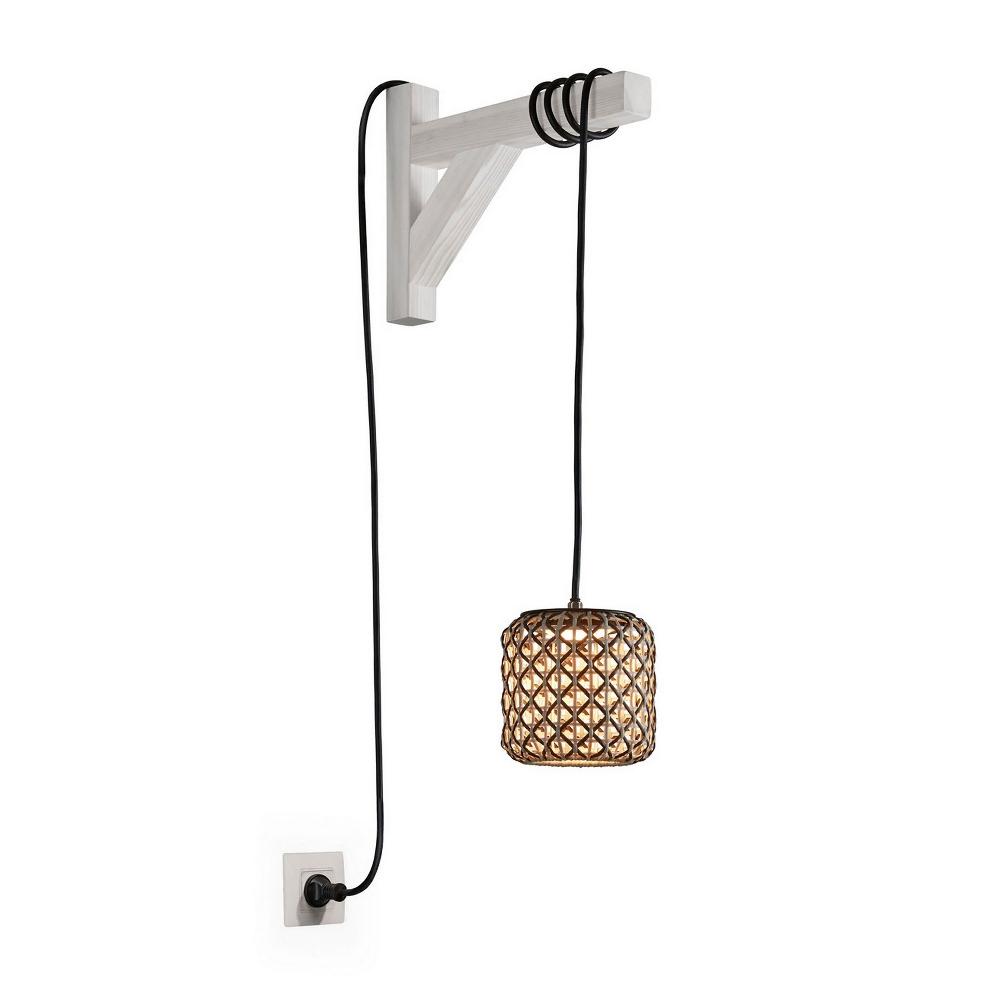 Nans Pendant, 16, Brown, LED, 8W, Plugs In, IP54