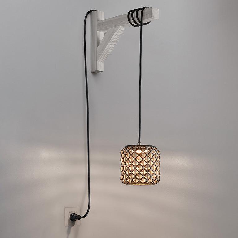 Nans Pendant, 16, Brown, LED, 8W, Plugs In, IP54