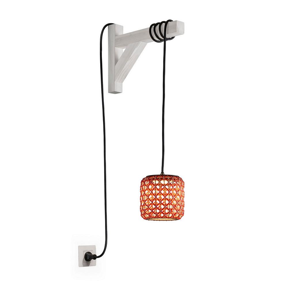 Nans Pendant, 16, Red, LED, 8W, Plugs In, IP54