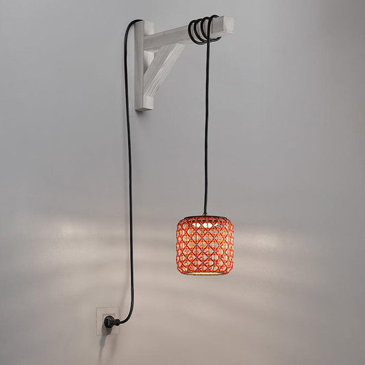 Nans Pendant, 16, Red, LED, 8W, Plugs In, IP54