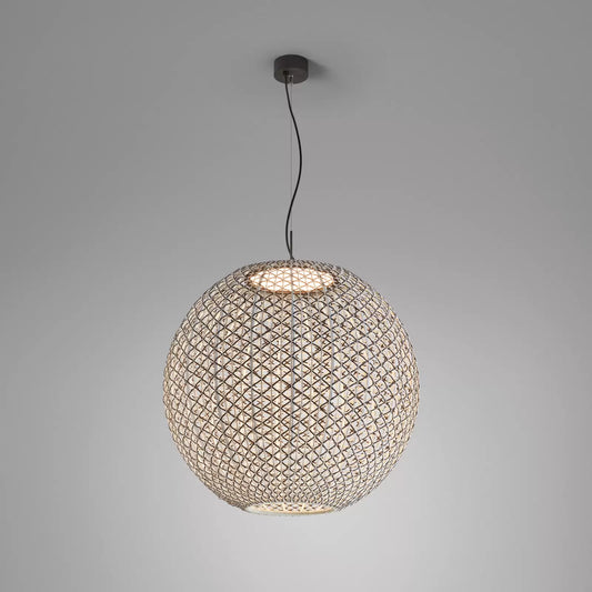 Nans Pendant, Sphere, 80 cm, Brown, LED, 14W, Triac Dim, IP54