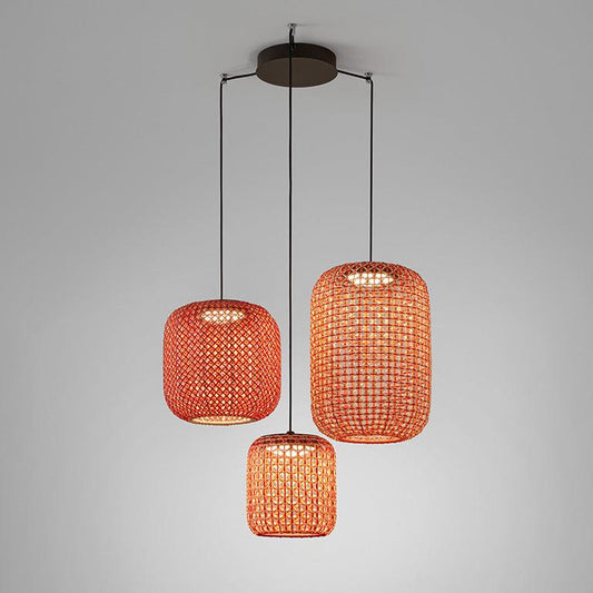 Nans Pendant, Triple Cluster, Red, LED, 28.5W, Triac Dim, IP54