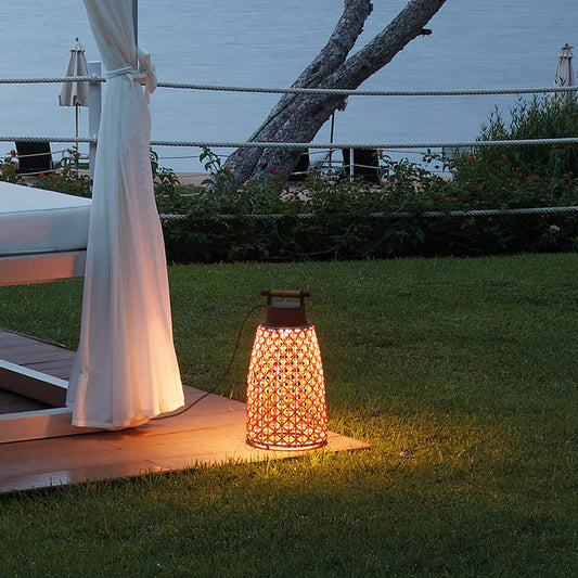 Nans Table, Cone, 49 cm, Red, LED, 6.3W, Touch Dim, Plugs In, IP54