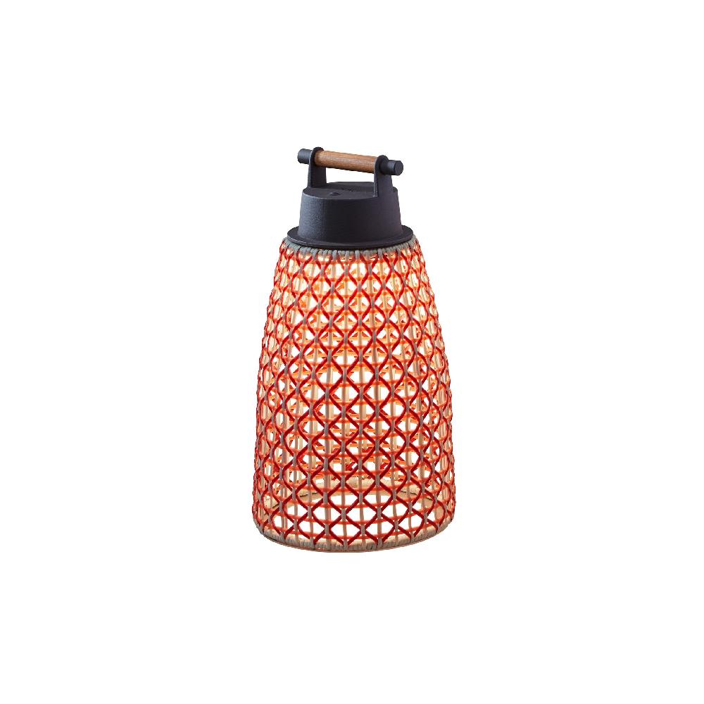 Nans Table Wireless, Cone, 41 cm, Red, LED, 3W, Touch Dim, IP54