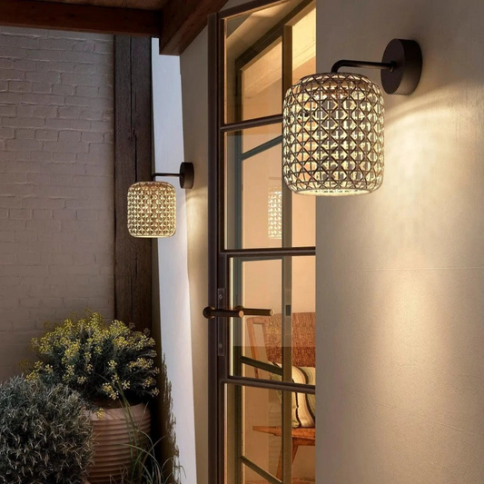 Nans Wall, Large, Brown, LED, 9.5W, Triac Dim, IP54