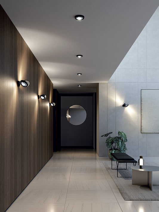 Nautilus Wall, Large Adjustable, Black, LED, Triac Dim, IP20