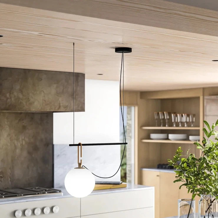 Nihm-Linear-Pendant-with-1-Arm-in-situ-over-Kitchen-Island