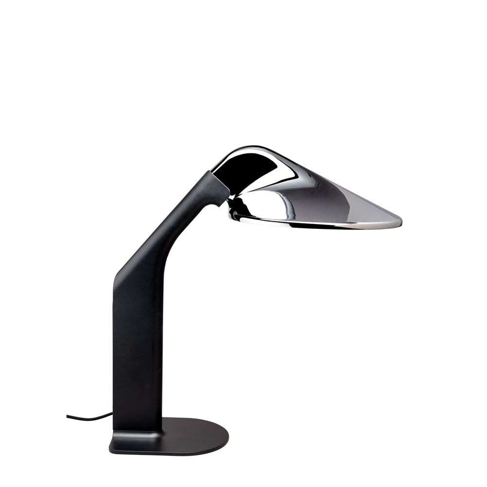 DCW Editions black and chrome Niwaki desk light with white background