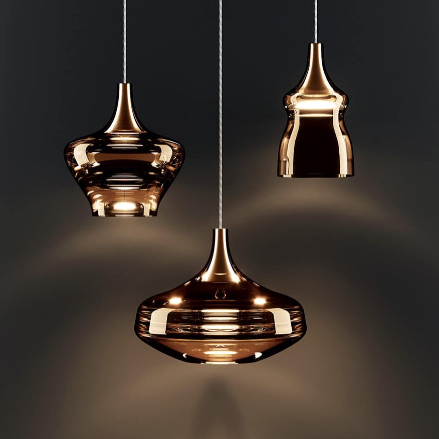 Nostalgia Pendant, Bronze Glass, LED, Triac Dim, IP20