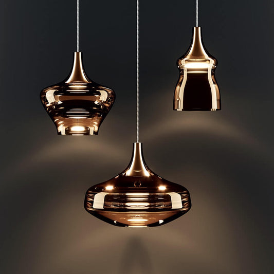 Nostalgia Pendant, Bronze Glass, LED, Triac Dim, IP20