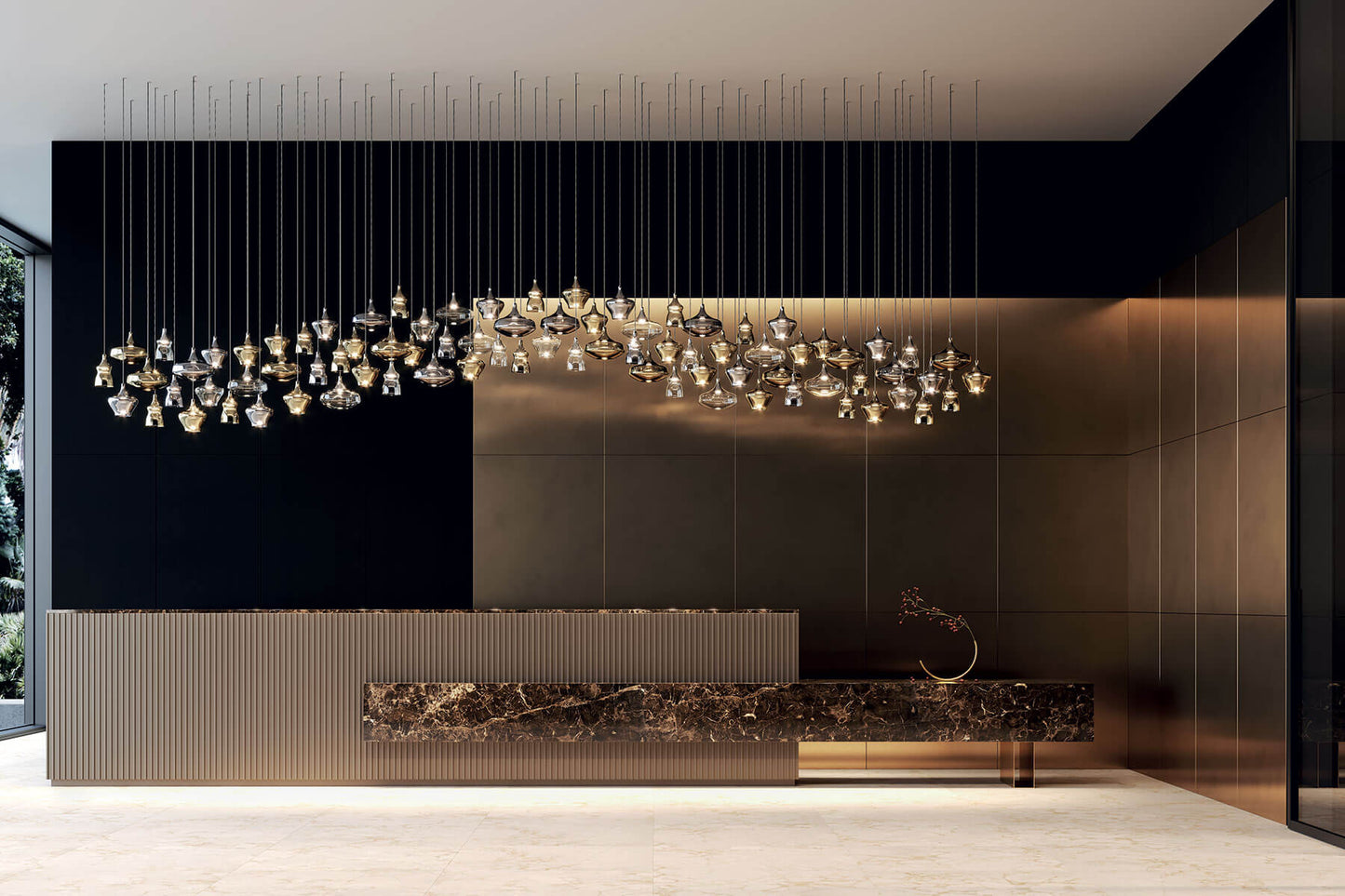 Nostalgia Pendant, Bronze Glass, LED, Triac Dim, IP20