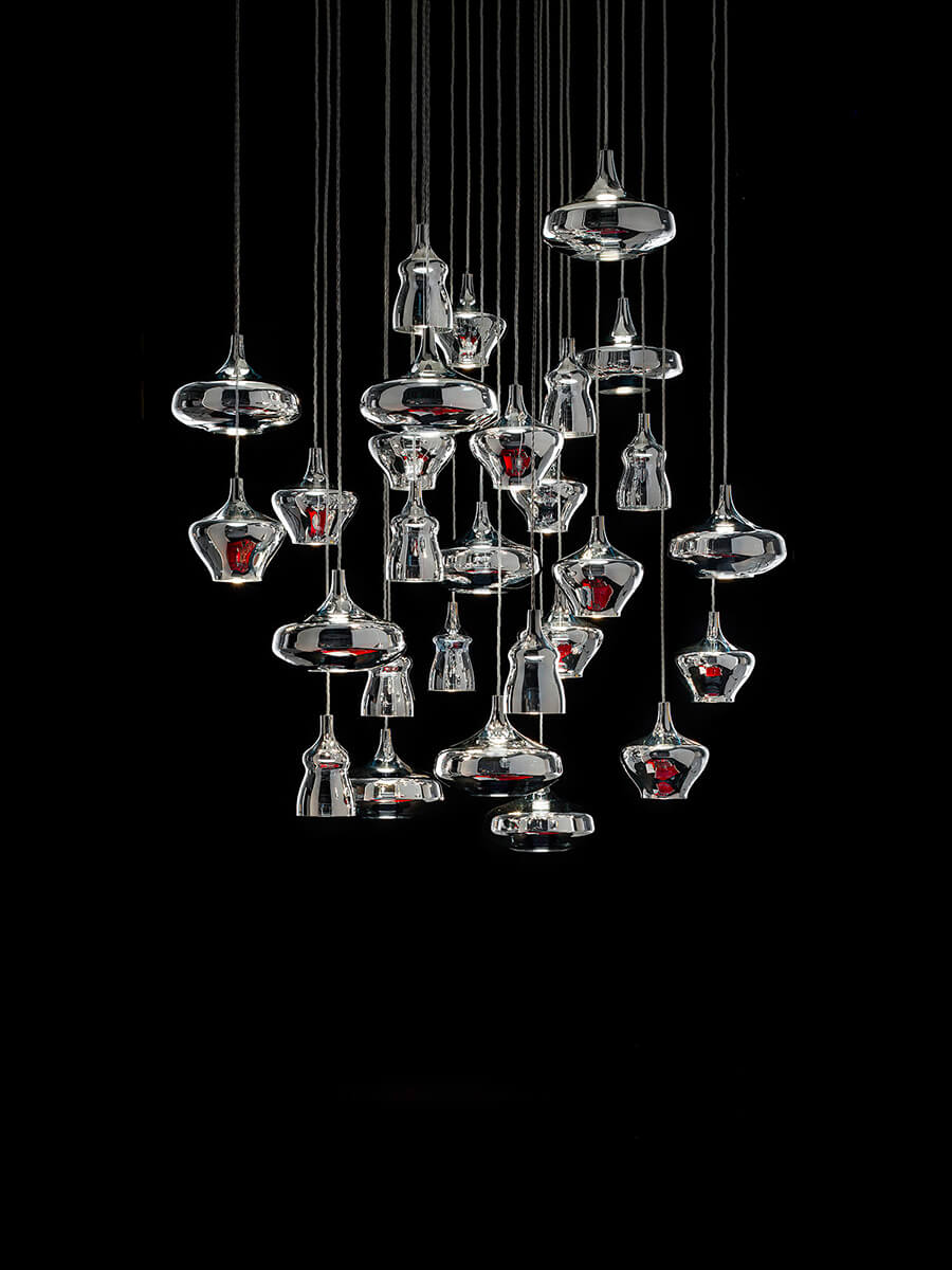 Nostalgia Pendant, Bronze Glass, LED, Triac Dim, IP20