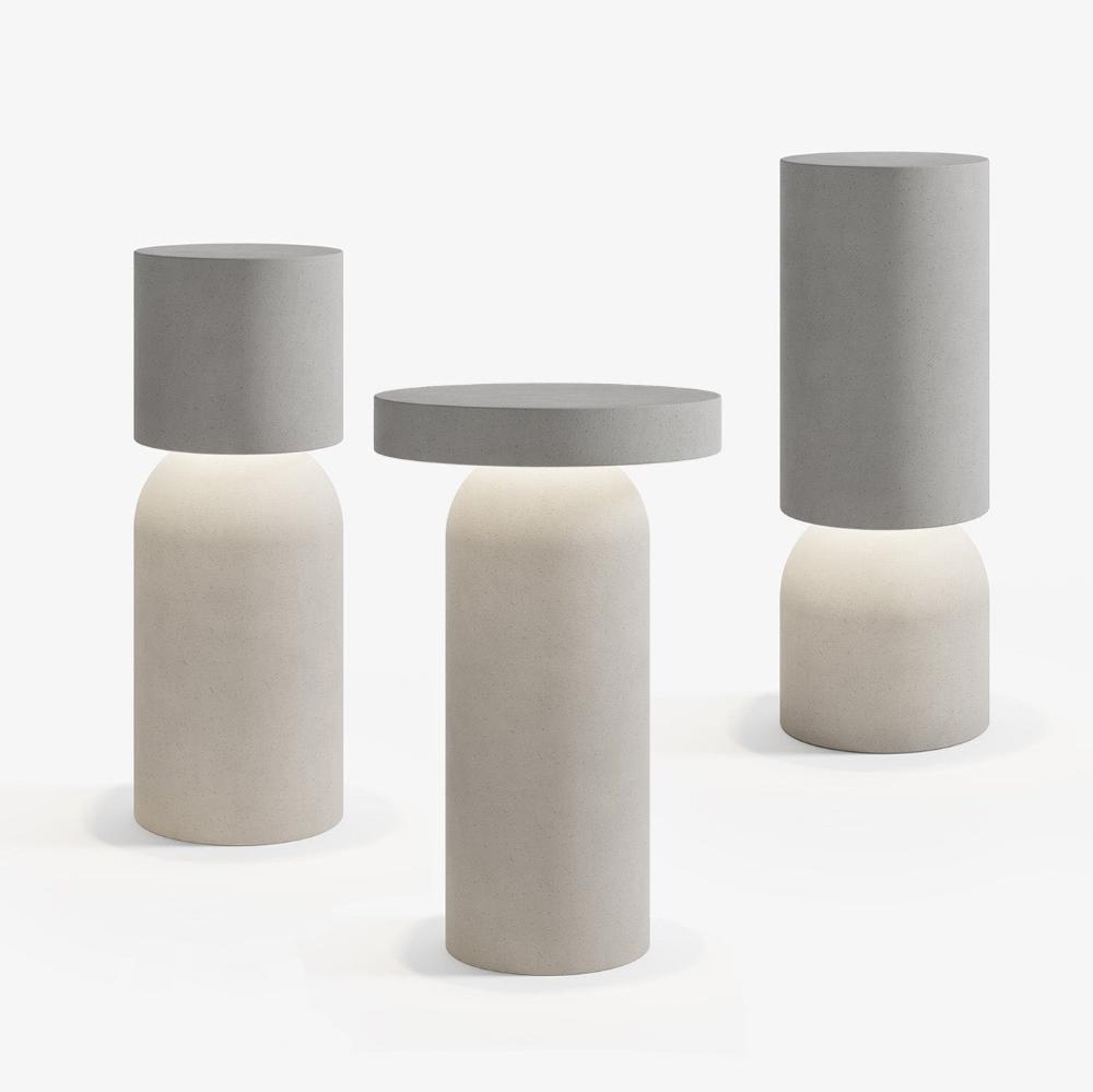 Nui Bollard, B, Concrete, LED, 14W, DALI Dim or On/Off, IP65