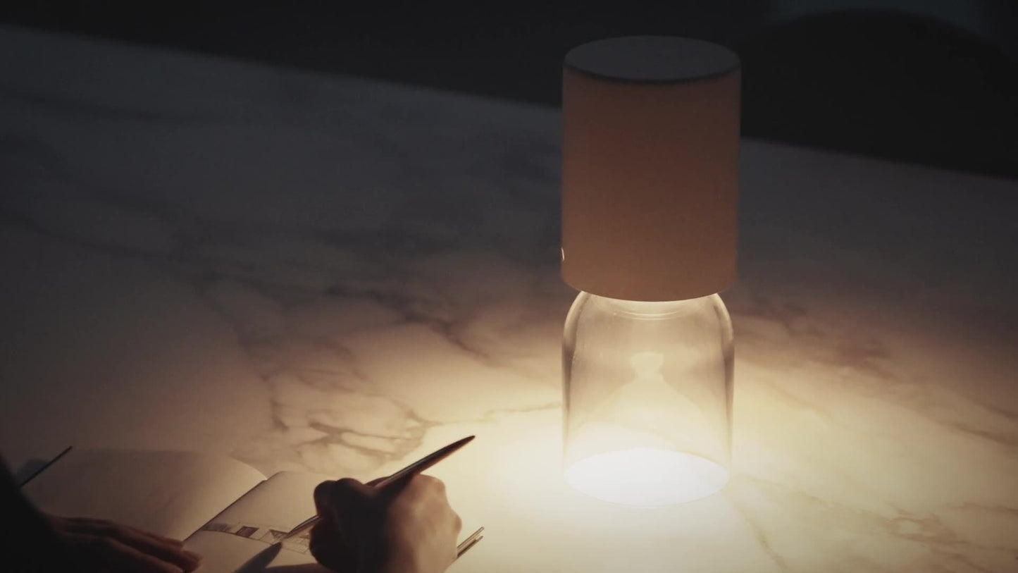Nui Mini Wireless Table, Sand Shade, LED, Touch Dim, IP54
