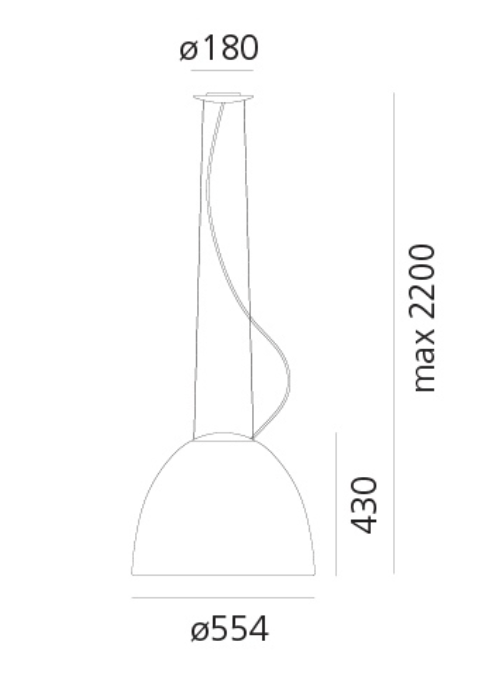 Nur Pendant, Anodised Aluminium, IP20