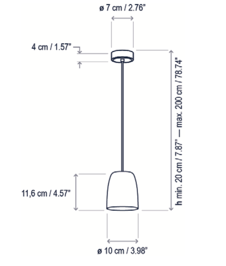 Nut Pendant, Grey, LED, 6.3W, Triac Dim, IP54
