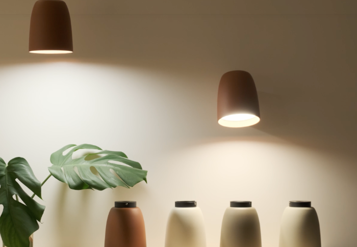 Nut Wall, Adjustable, Terracotta, LED, 6.3W, Thumbswitch Touch Dim, IP54