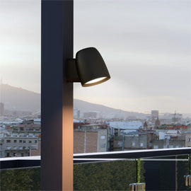 Nut Wall, Adjustable, White, LED, 6.3W, Triac Dim, IP54