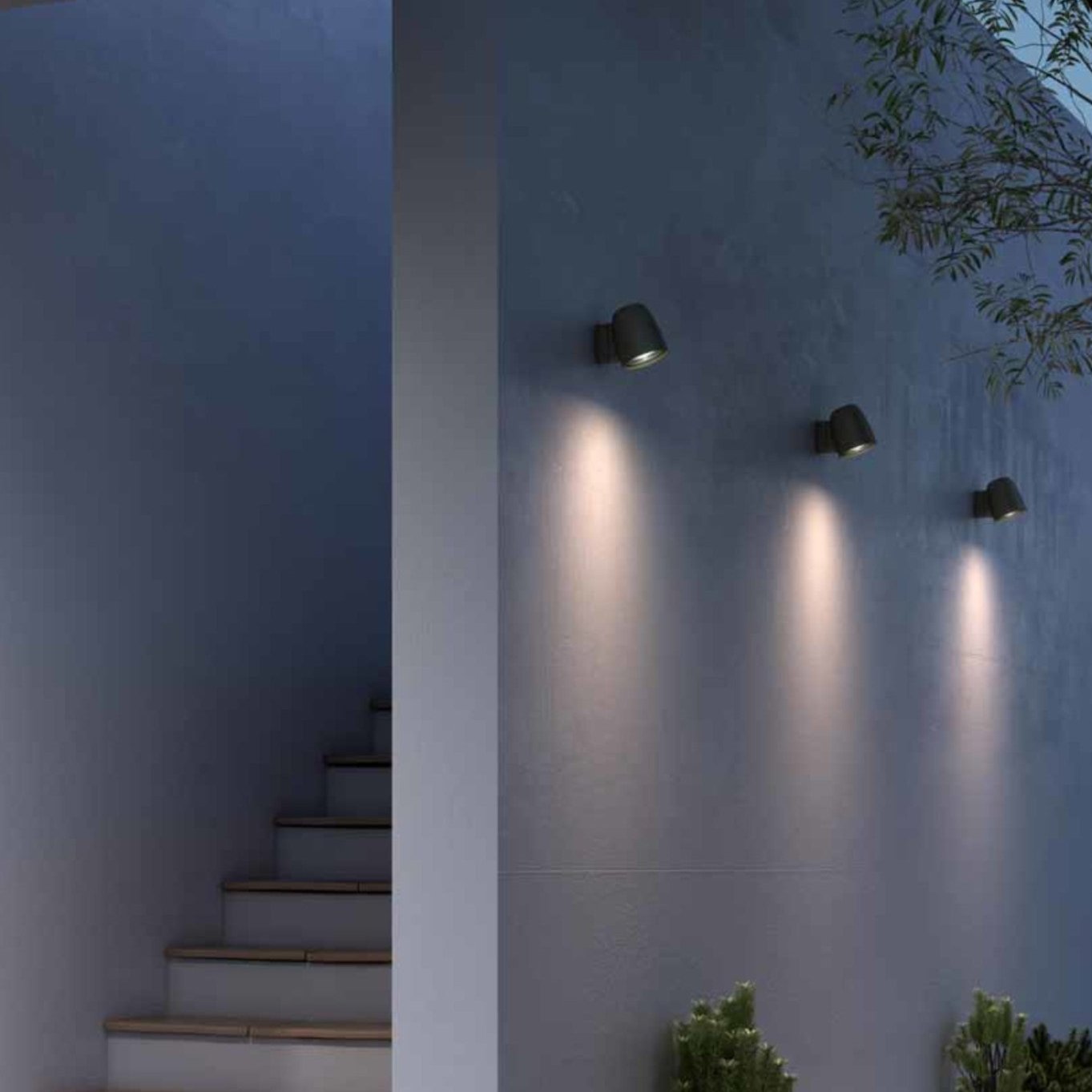 Nut Wall, Adjustable, Grey, LED, 6.3W, Triac Dim, IP54