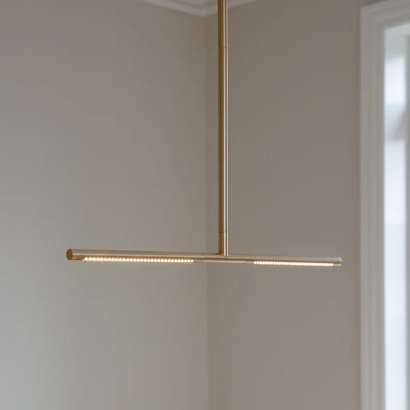 Omni Adjustable Linear Pendant, Brass, LED, Triac Dim