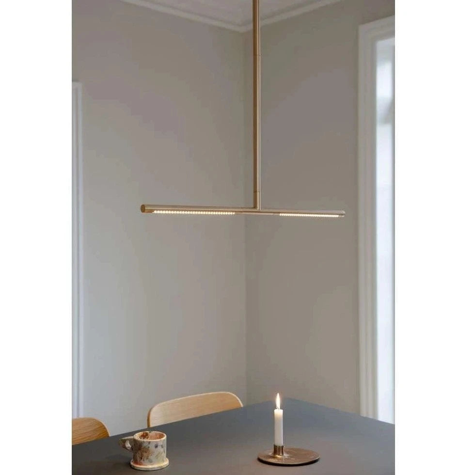 Omni Adjustable Linear Pendant, Brass, LED, Triac Dim