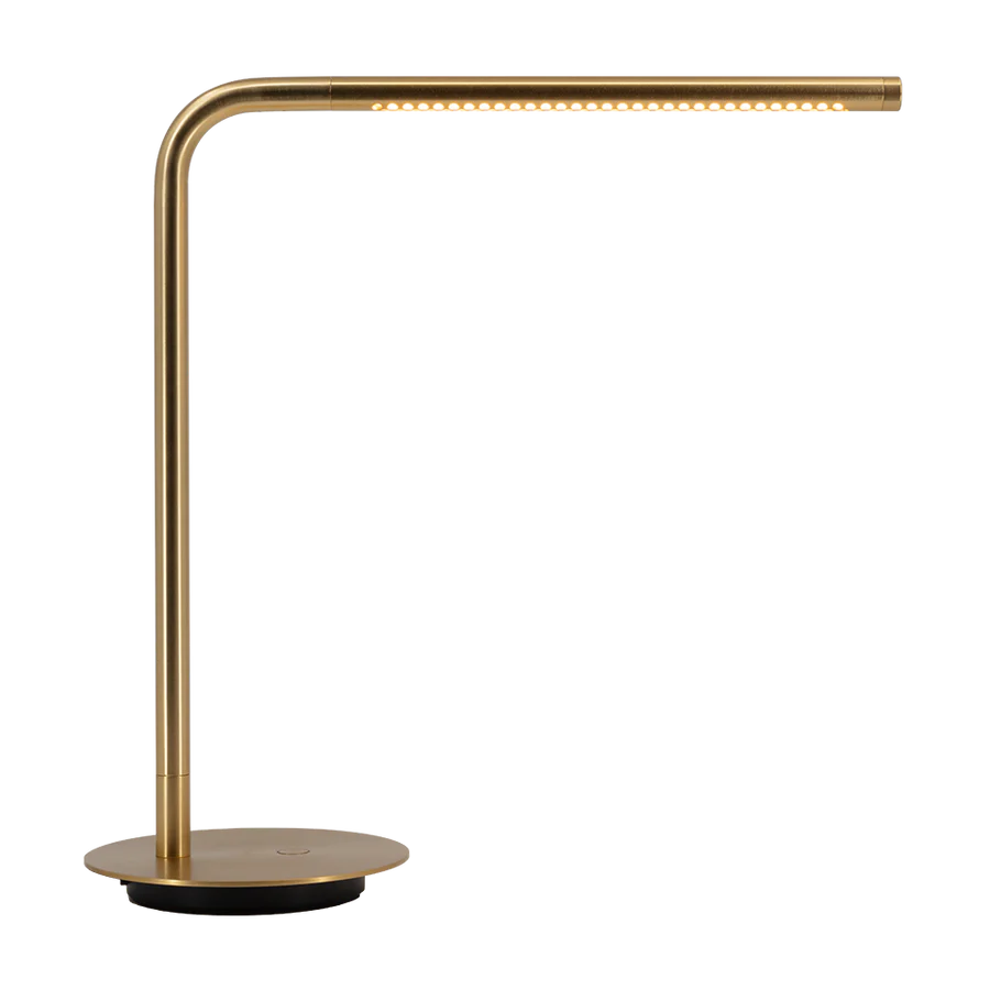 Omni Adjustable Reading Table Lamp, Brass, LED, Thumbswitch Dim