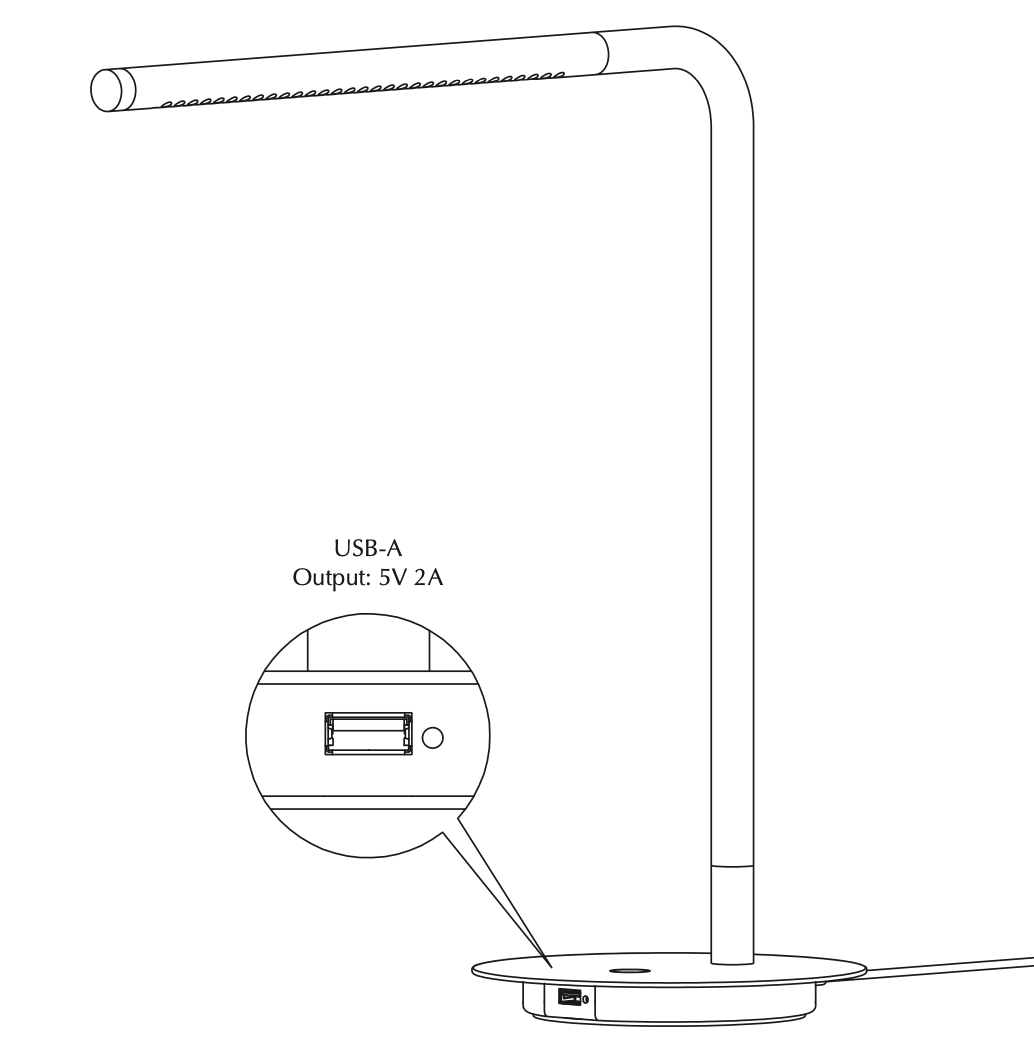 Omni Adjustable Reading Table Lamp, Black, LED, Thumbswitch Dim