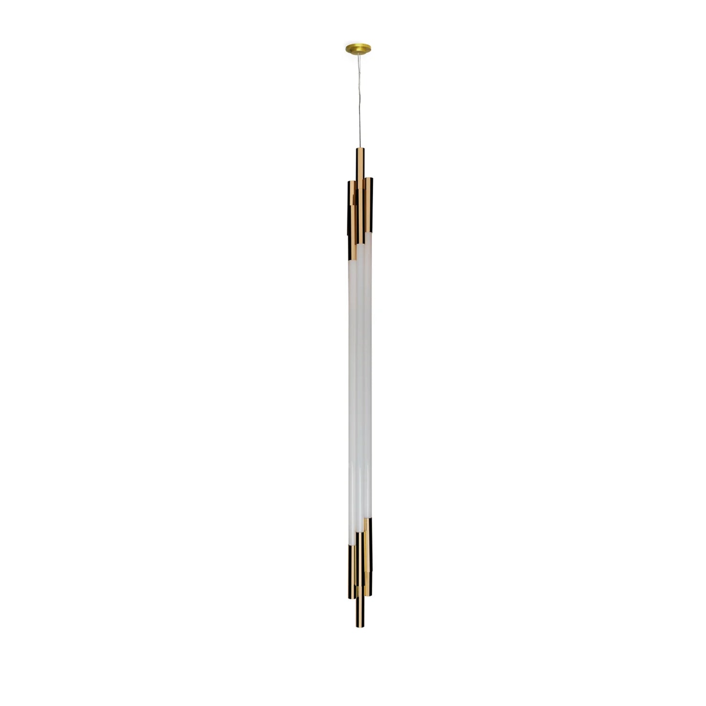 Org Pendant, Linear, Vertical, 1600 L, Gold, LED, Triac Dim, IP20