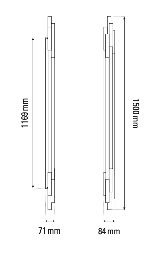 Org Wall, Linear, 1500 L, Gold, LED, Triac Dim, IP20