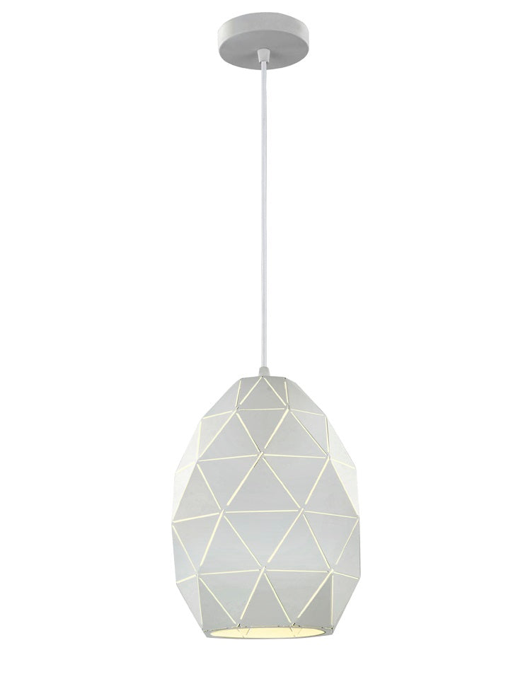 Tangent Pendant, Oval, White, E27, IP20