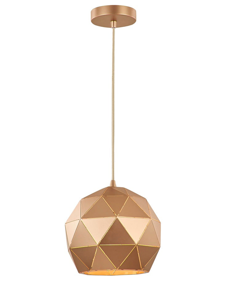 Tangent Pendant, Round, Rose Gold, E27, IP20