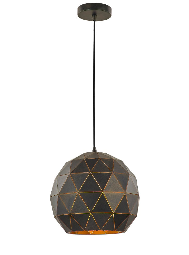 Tangent Pendant, Round, Black Gold, E27, IP20