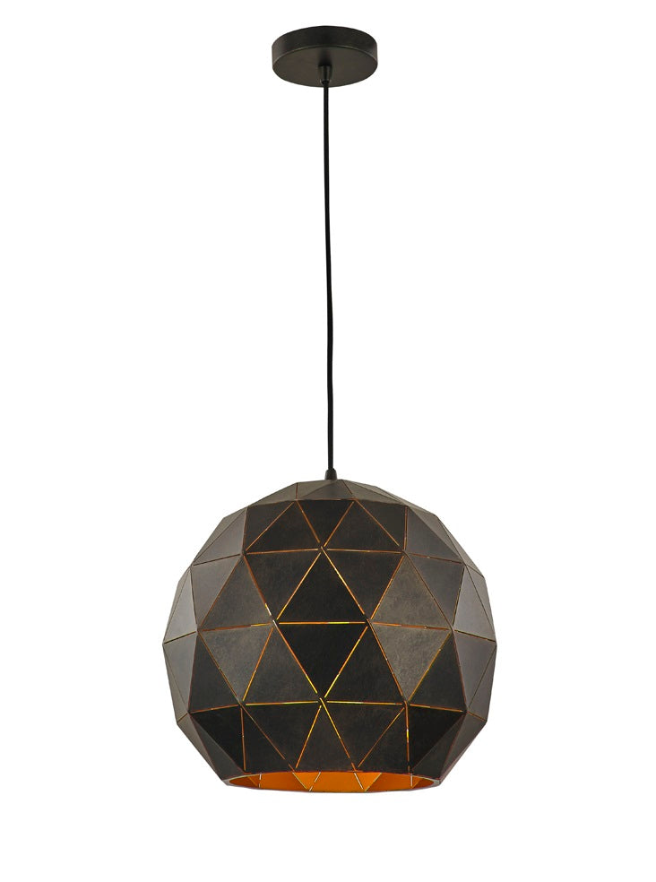 Tangent Pendant, Round, Black Gold, E27, IP20