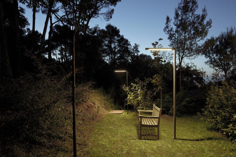 Palo Alto Floor, 2 Light, 310 cm, Brown, LED, 30W, On/Off, IP65