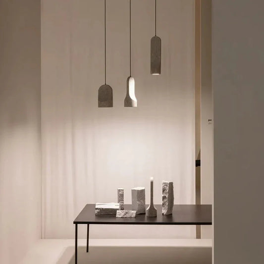 Parga Pendant, Medium, 24 cm H, Granite, LED, 8W, Phase Cut Dim, IP20
