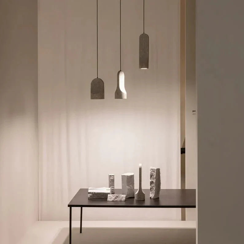 Parga Pendant, Short, 18 cm H, Granite, LED, 8W, Phase Cut Dim, IP20