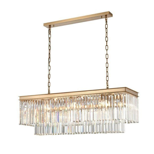 Perdita Pendant, Linear, Brushed Brass, E14, IP20