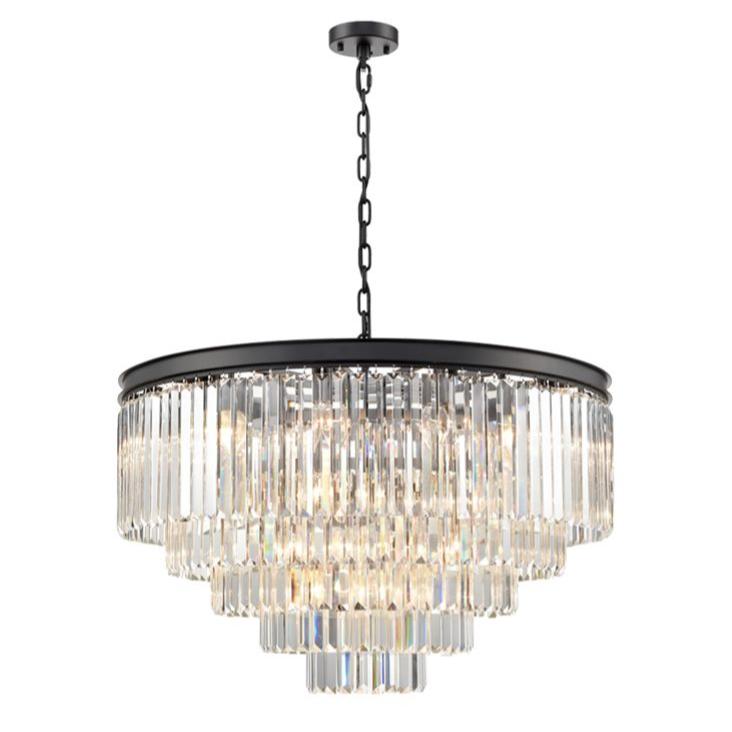 Perdita Pendant, Tiered, Black, E14, IP20