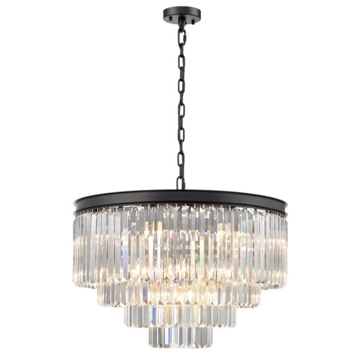 Perdita Pendant, Tiered, Black, E14, IP20