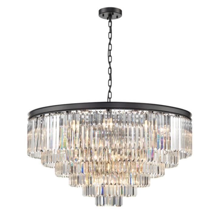 Perdita Pendant, Tiered, Black, E14, IP20