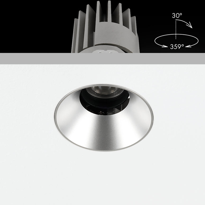 Performance Downlight, XS, Trimless, Round, Adjustable, Black Chrome, 11W, LED, Dim, IP40