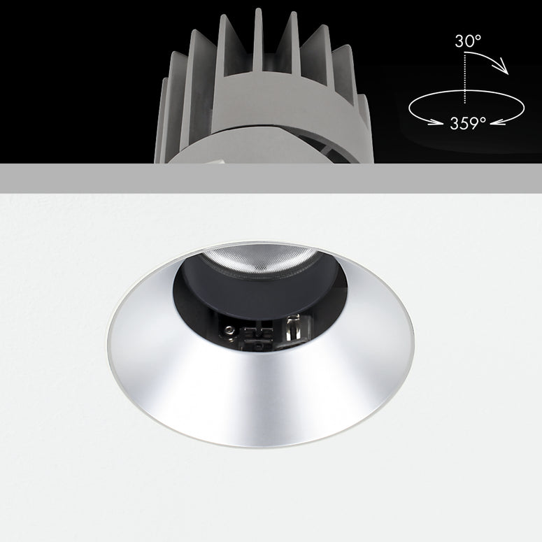 Performance Downlight, Small, 2G, Trimless, Round, Adjustable, White, LED, Dim, IP40