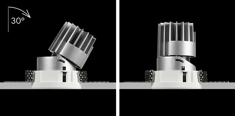 Performance Downlight, Small, 2G, Trimless, Round, Adjustable, Black Chrome, LED, Dim, IP40