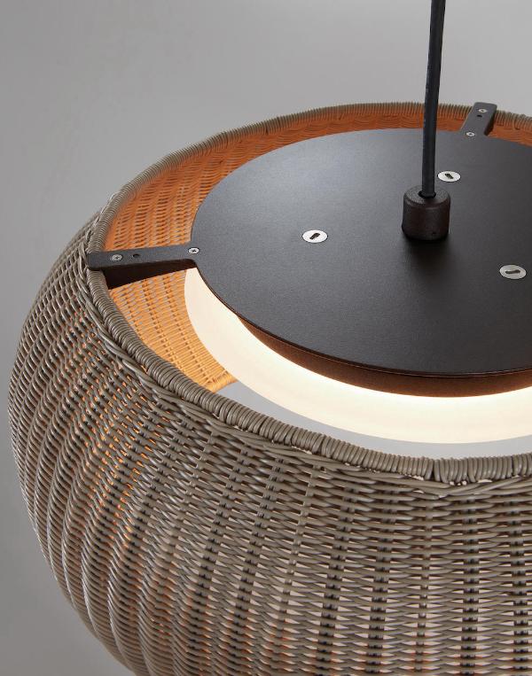 Perris Pendant, Beige, LED, 17.1W, Triac Dim, IP54